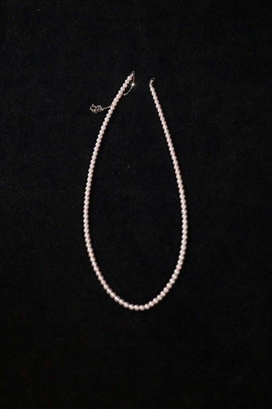 Blue Glow Tiny Pearl Necklace