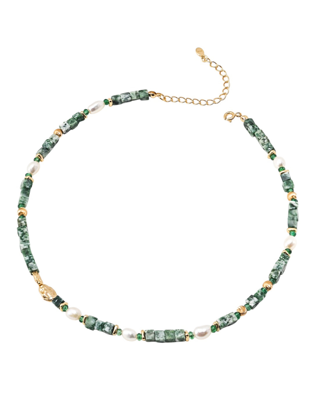Green jade necklace