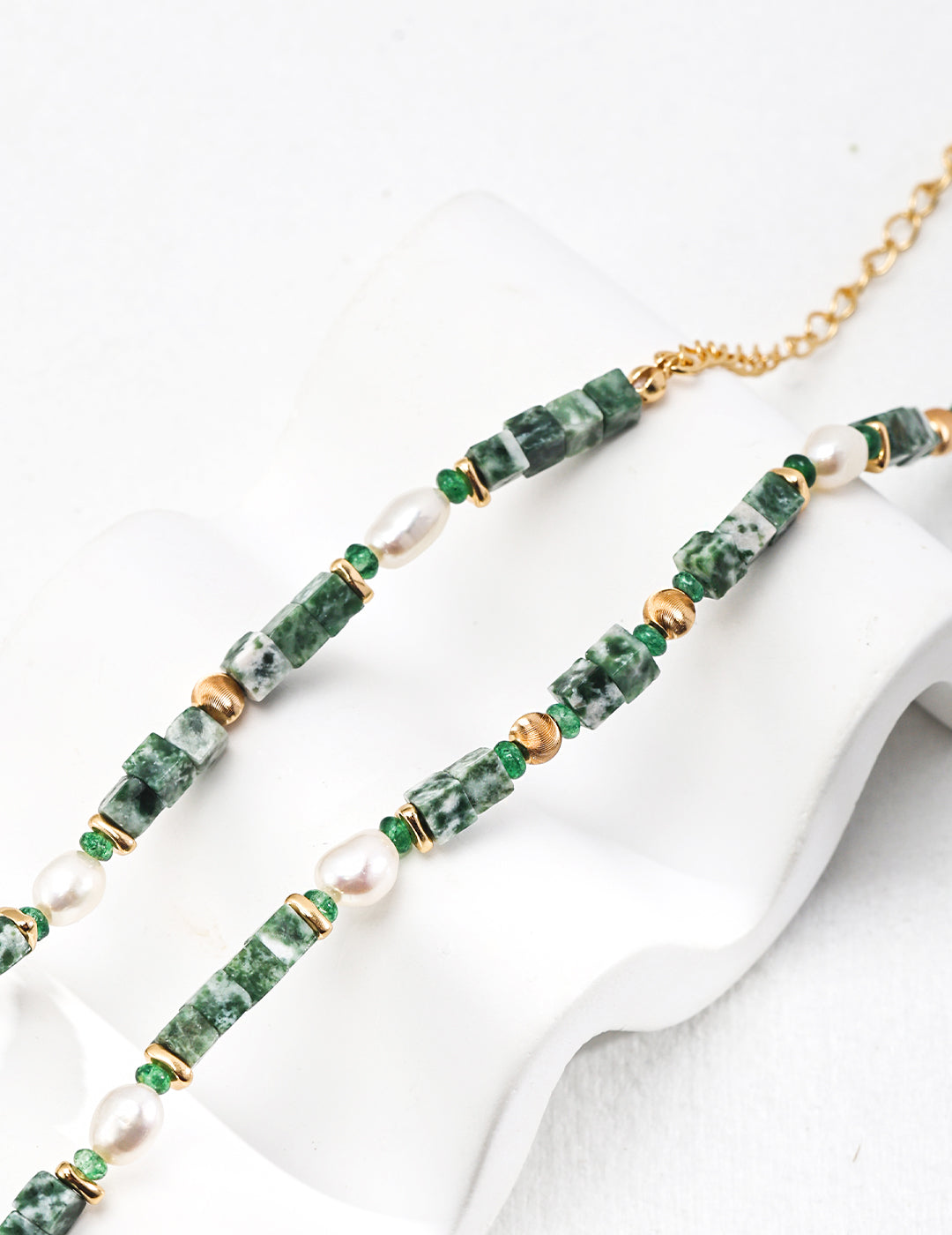 Green jade necklace