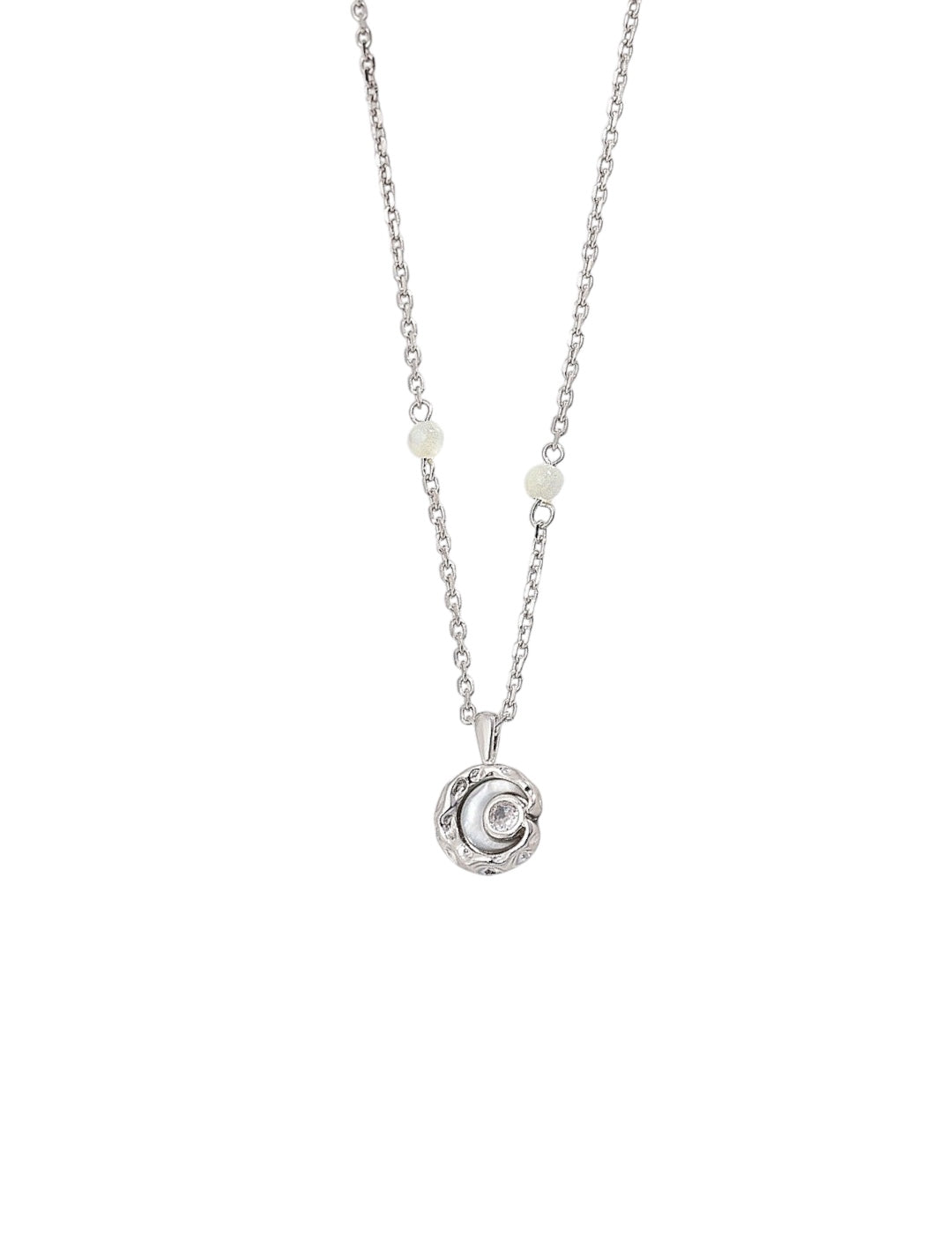 Silver Halo Mother-of-Pearl Necklace
