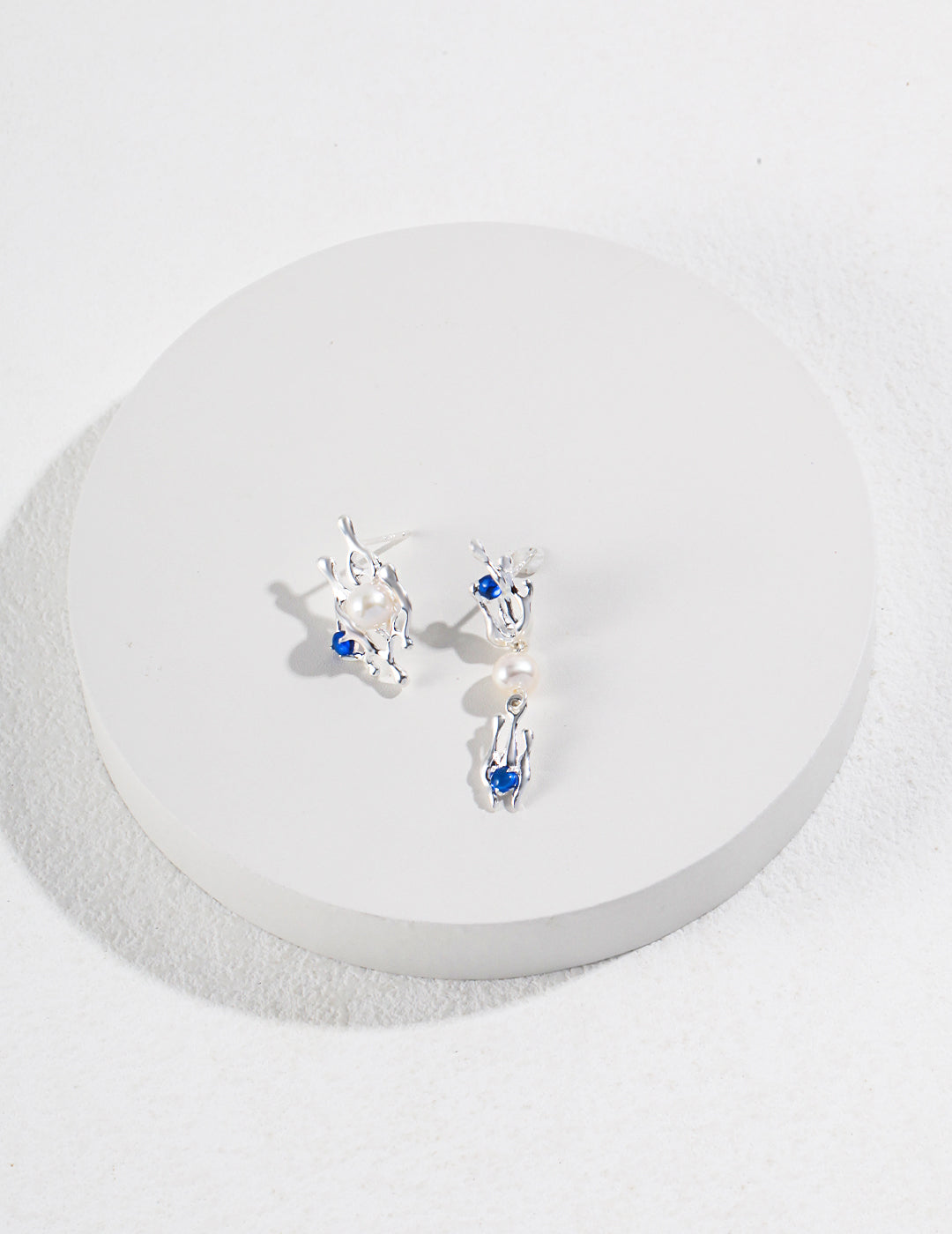 Sapphire Flower Spike Earring