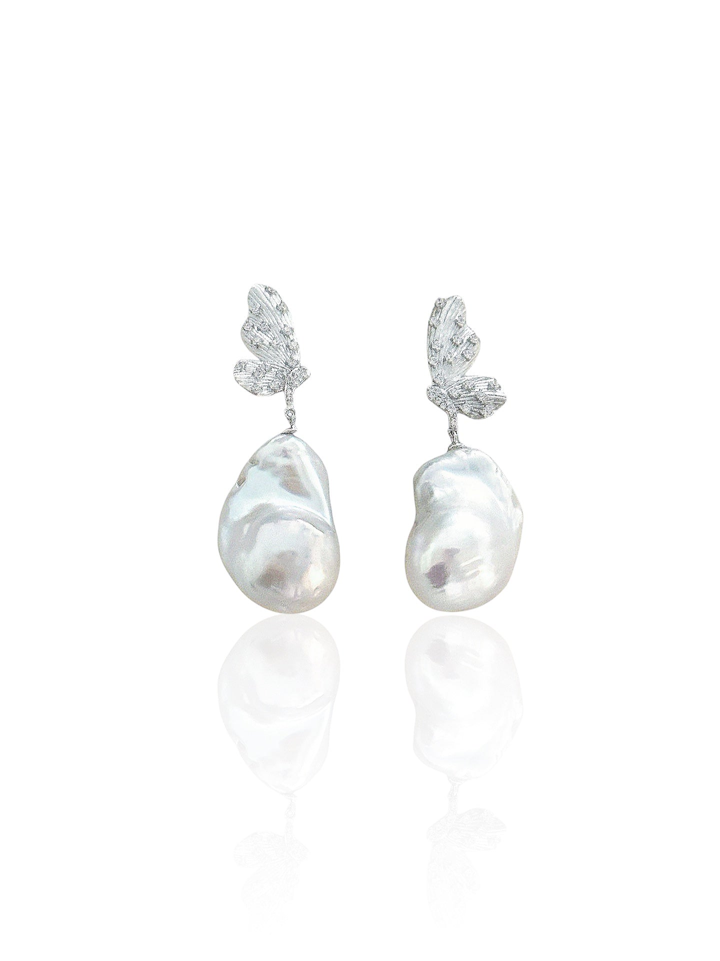 Butterfly Glitter Baroque Earrings