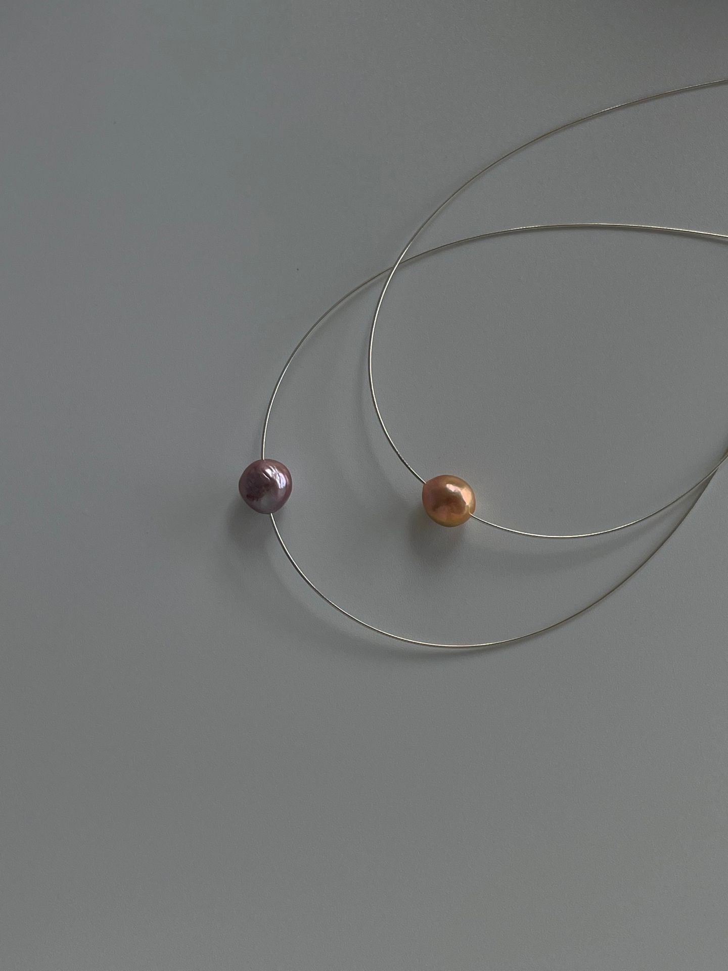 Purple/ Orange Edison Pearl Necklace