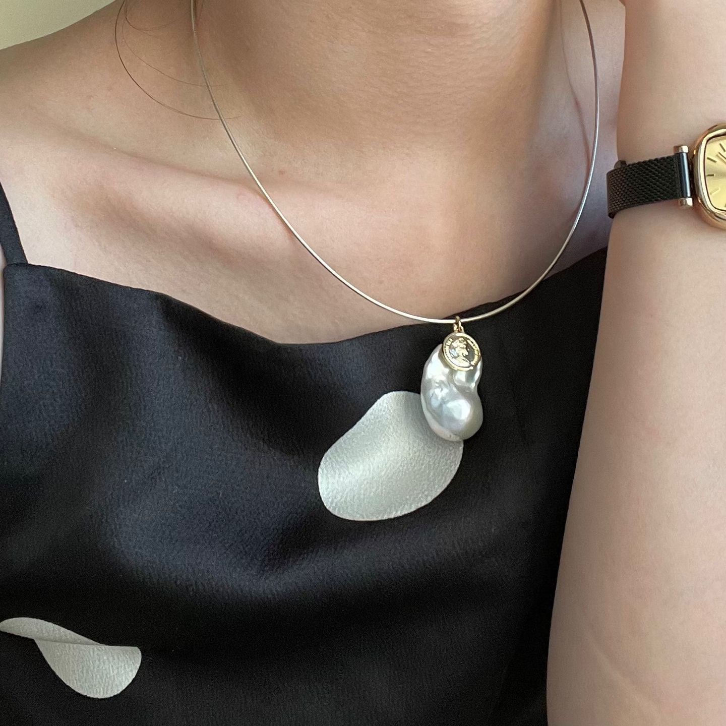 Cashew&Coin Baroque Necklace