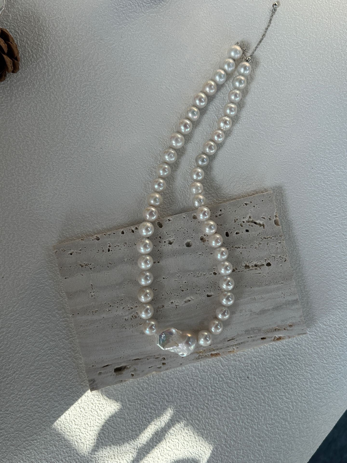 Natural Creamy Angel Pearl Necklace