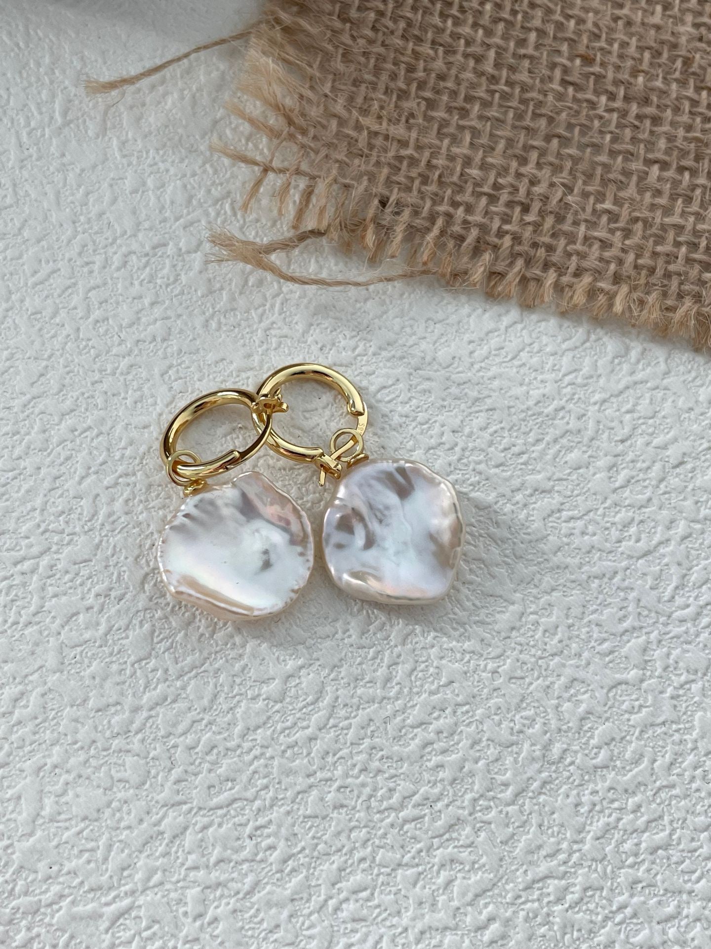 Round Baroque Earrings