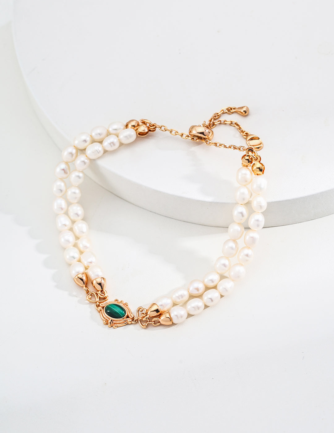 Palace Malachite Pearl Bracelet