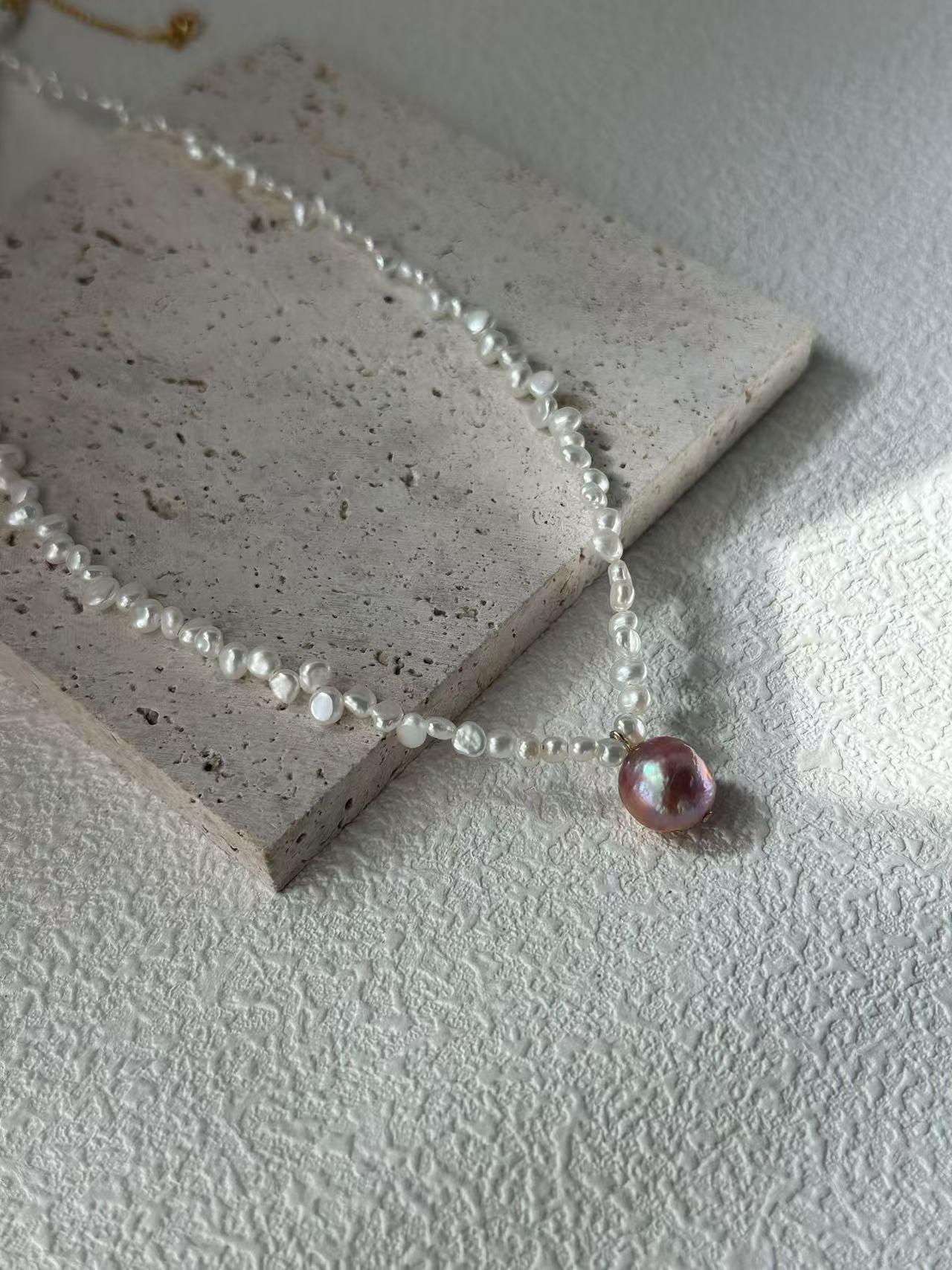 Pink Lace Necklace