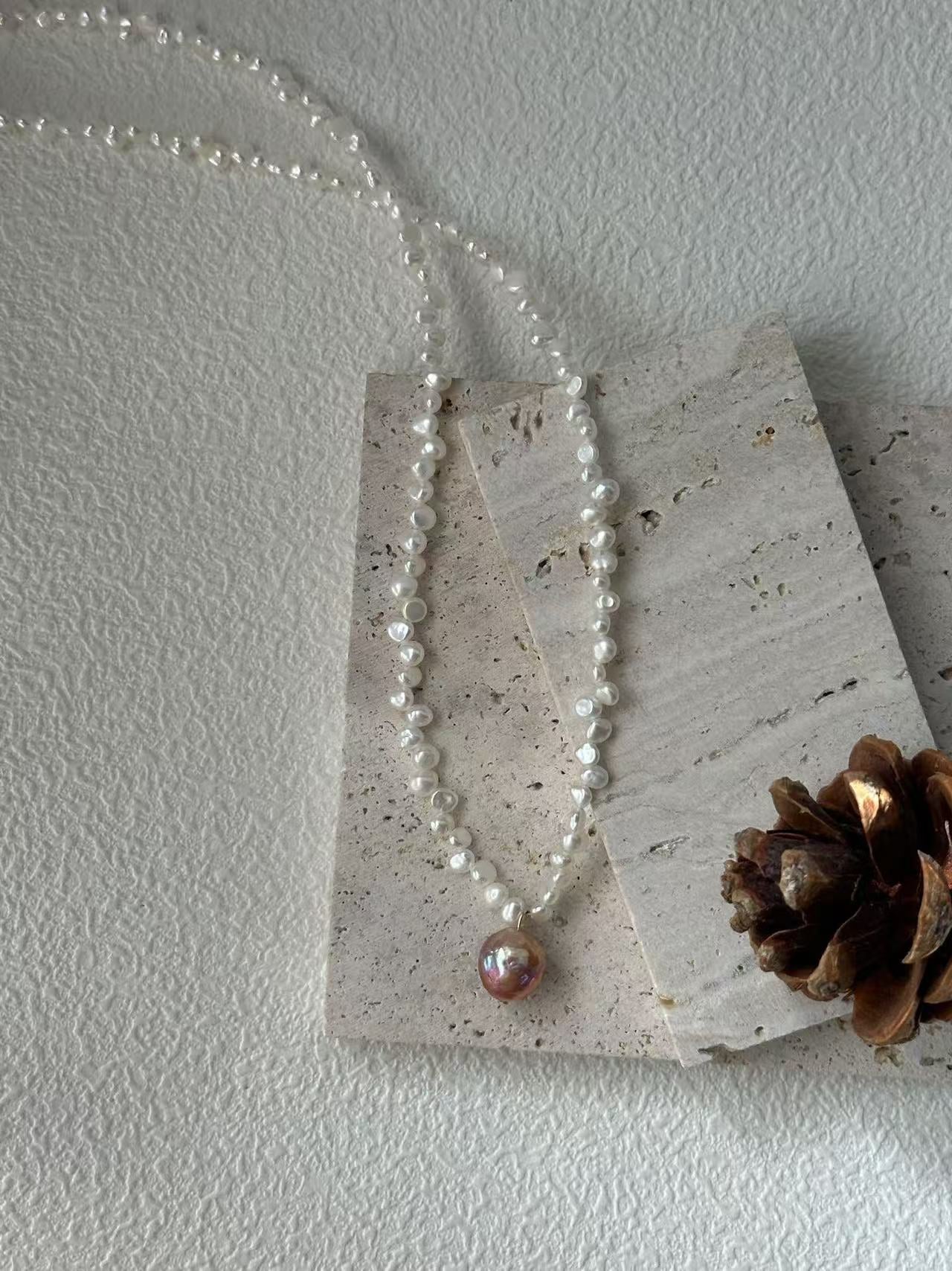 Pink Lace Necklace