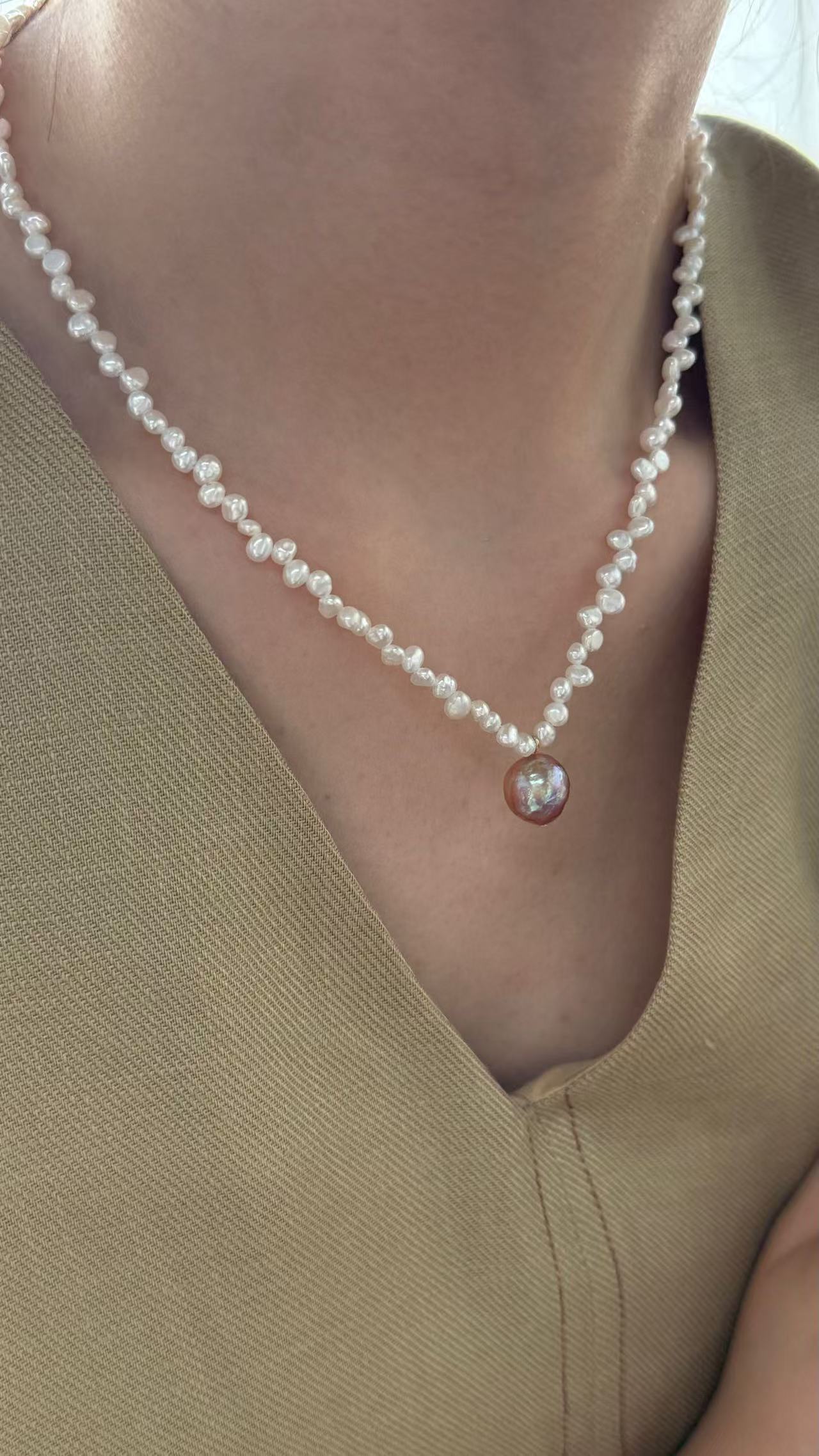 Pink Lace Necklace