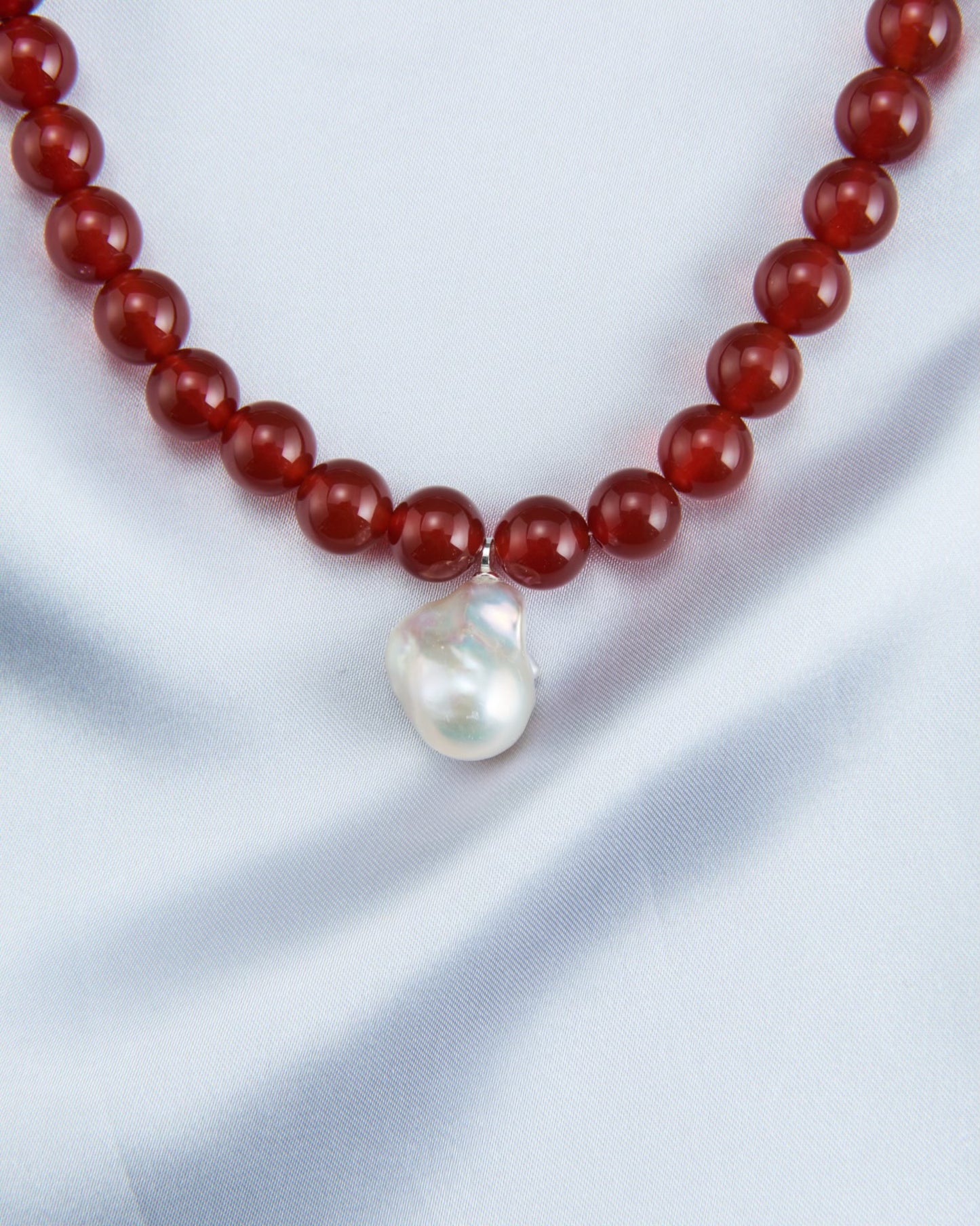 Red Agate Baroque Necklace