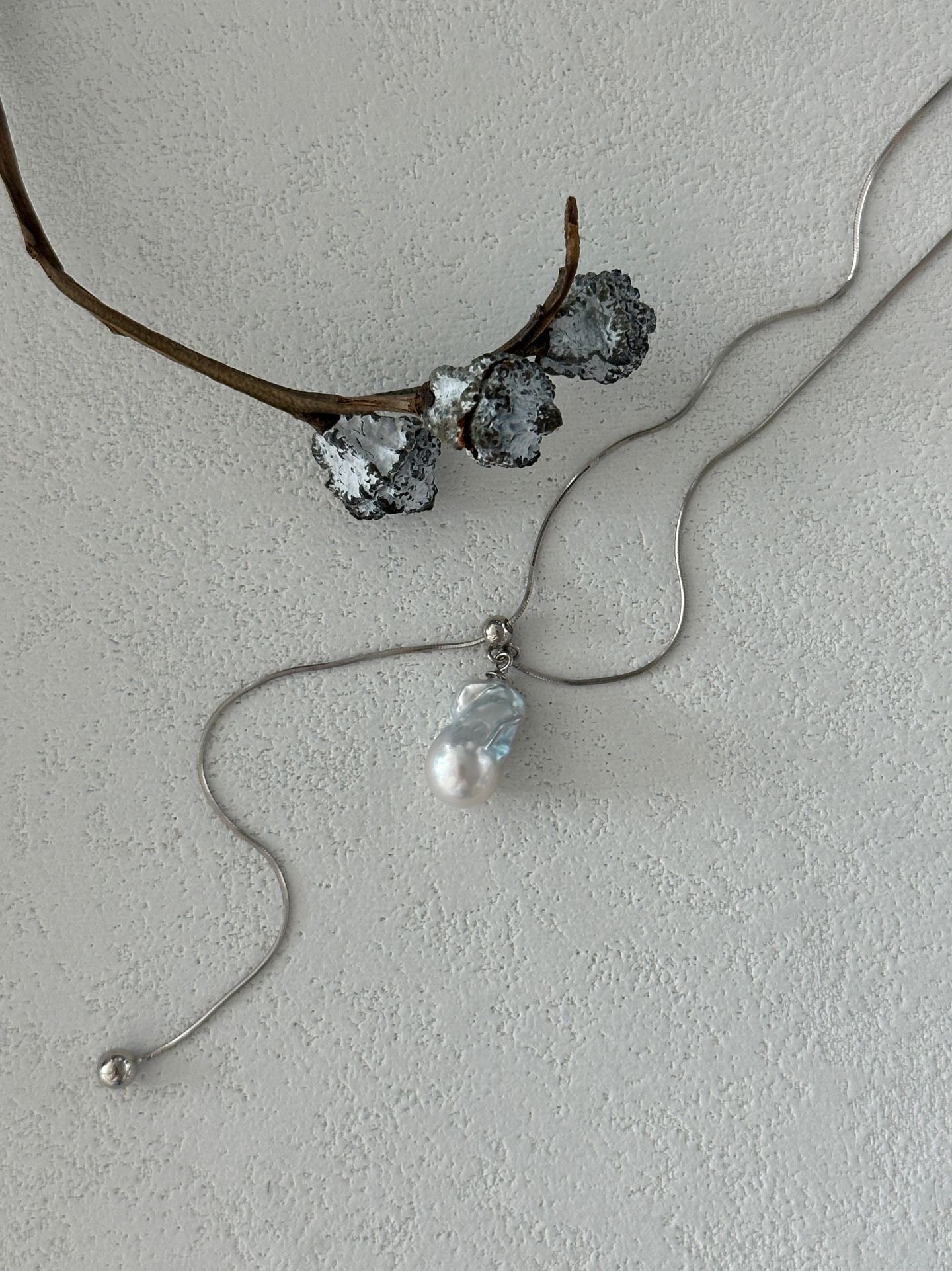 Baroque Silver Wire Pendant