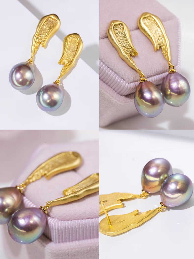 ‘’Floral Word‘’ Pigment Earrings