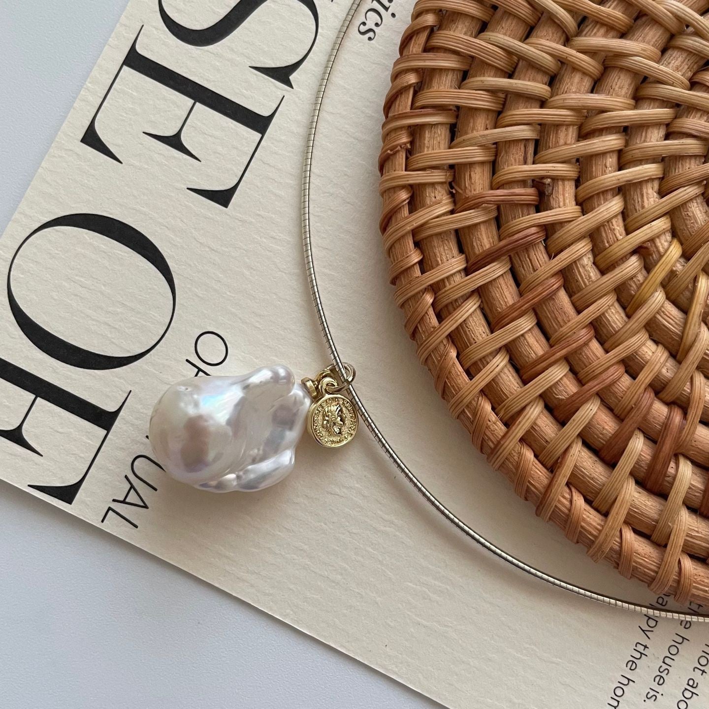 Cashew&Coin Baroque Necklace