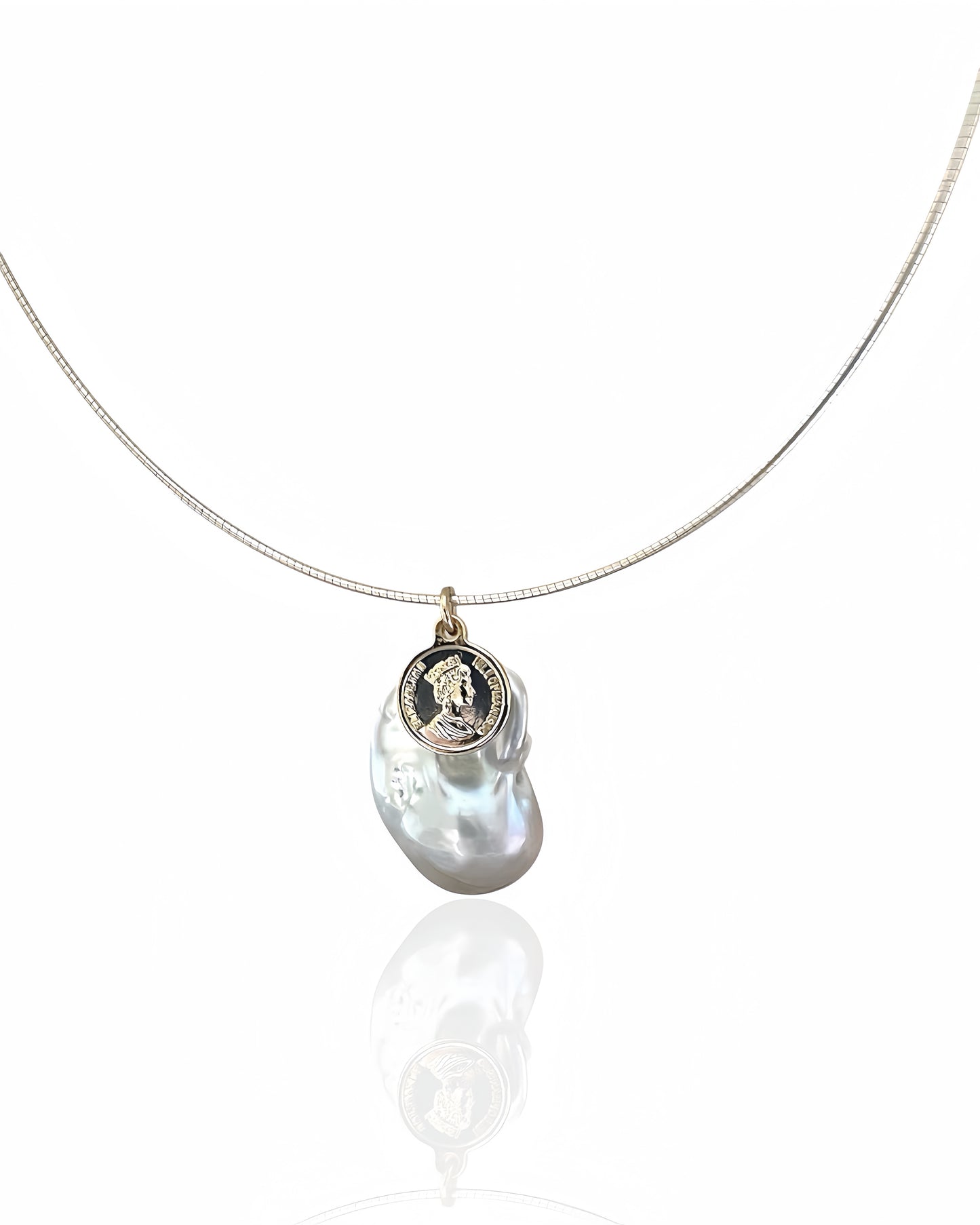 Cashew&Coin Baroque Necklace