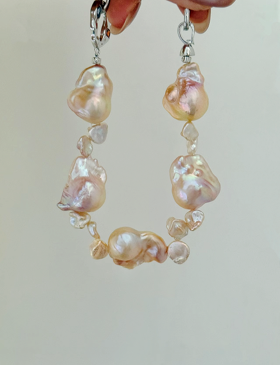 ‘Rose Garden’ Pink Baroque Bracelet