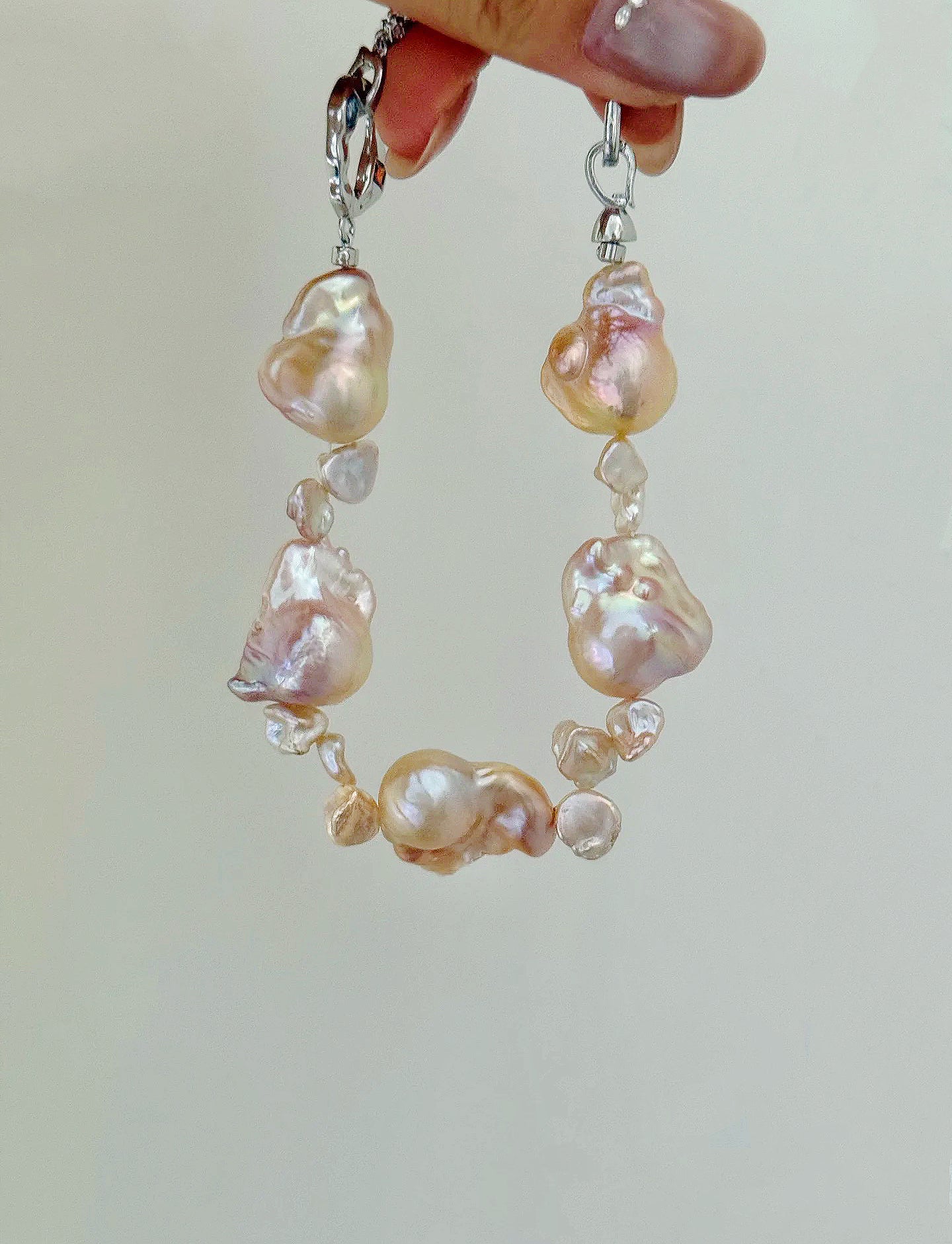 ‘Rose Garden’ Pink Baroque Bracelet