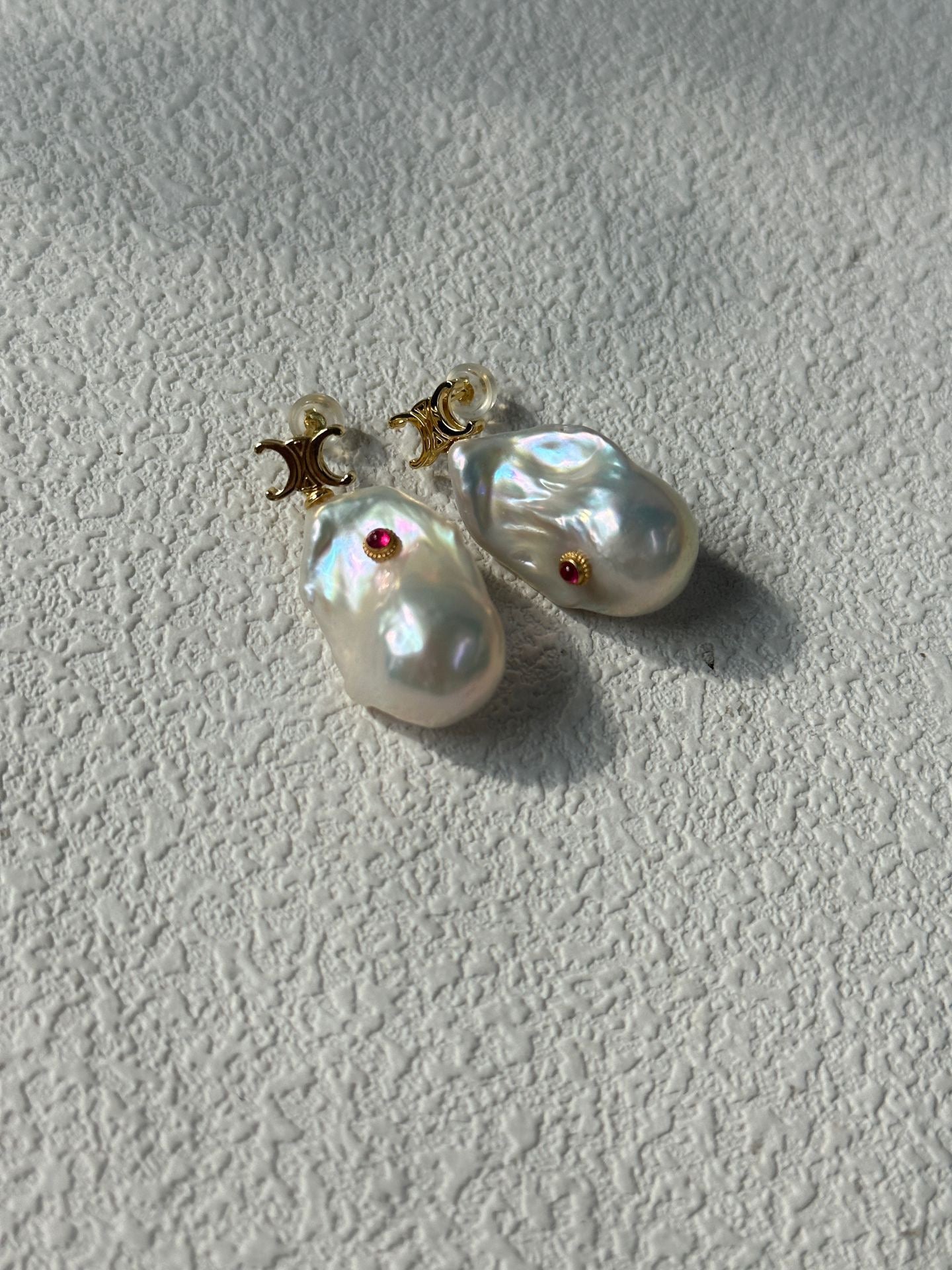 Ruby Eye Baroque Earrings