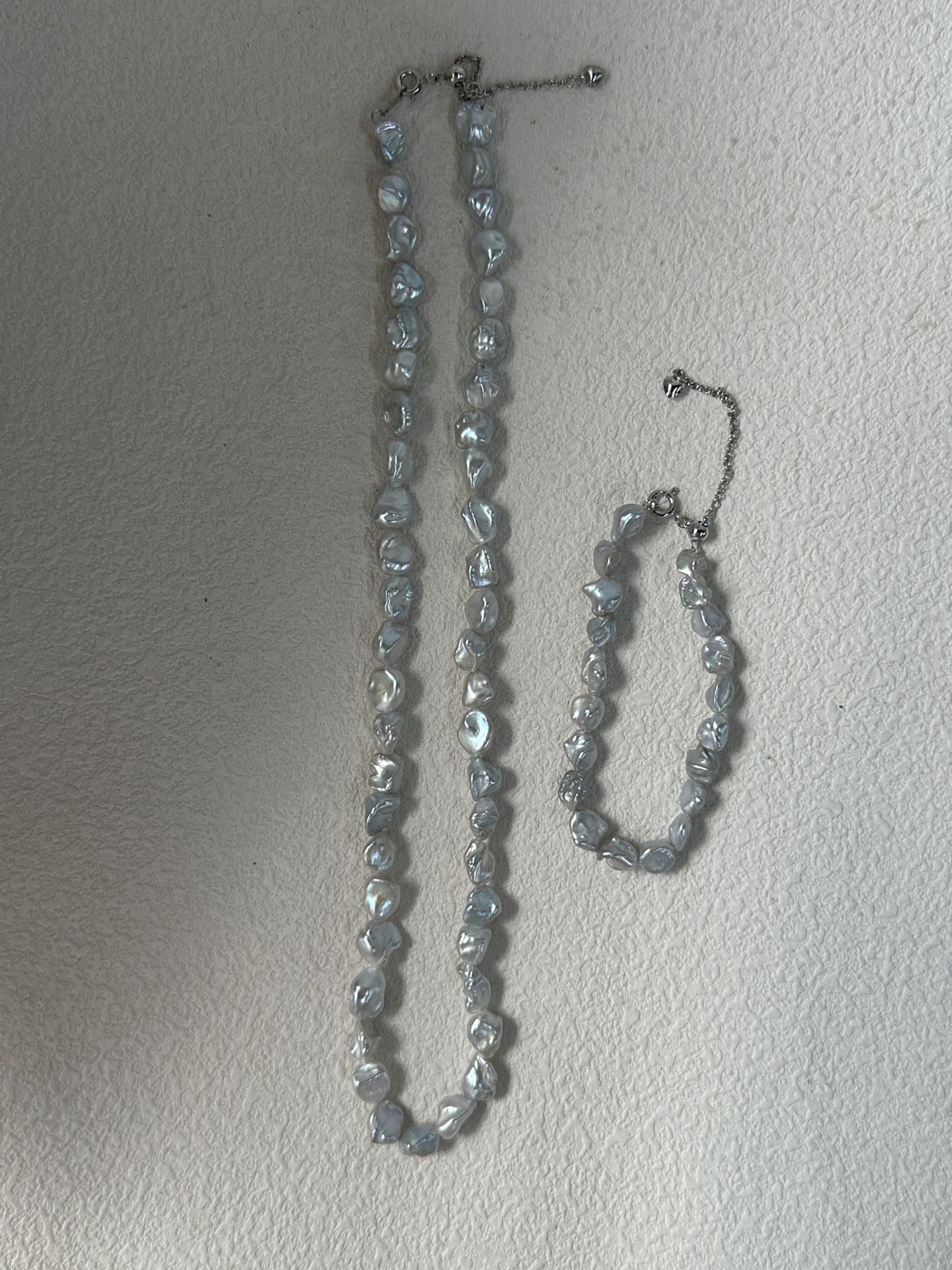 Blue Blood Keshi Pearl Necklace – Baroque Jewelry | Moon Fragment