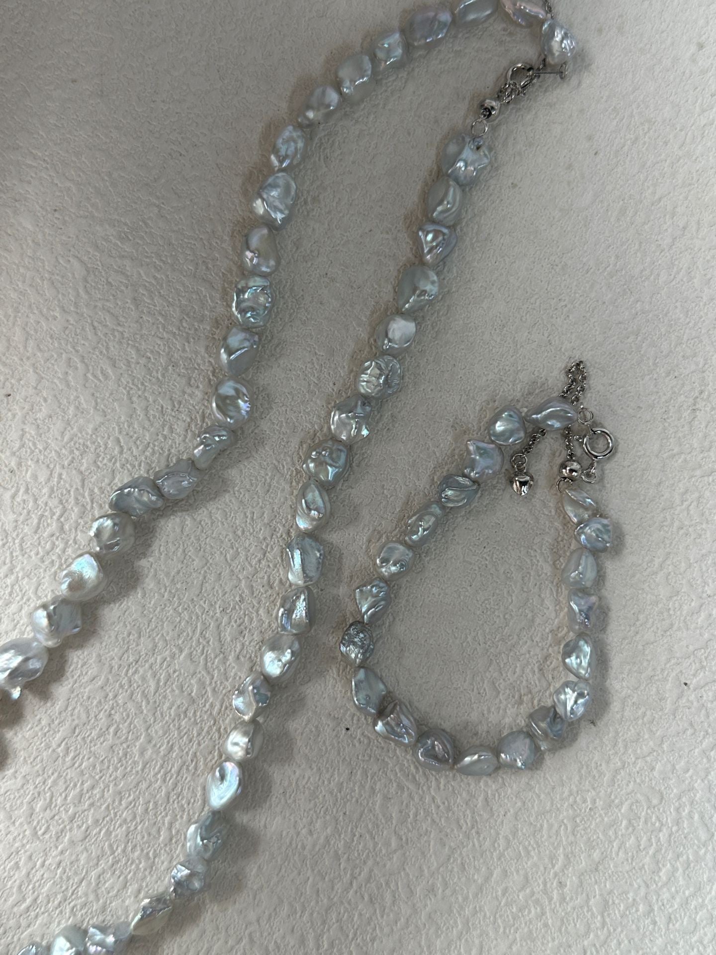 Blue Blood Keshi Pearl Necklace – Baroque Jewelry | Moon Fragment