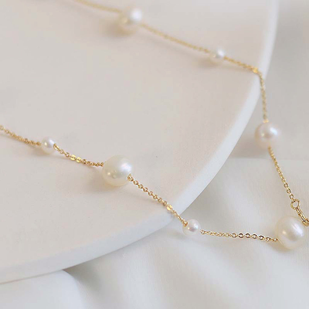 ‘Starry Night’ natural freshwater pearl necklace