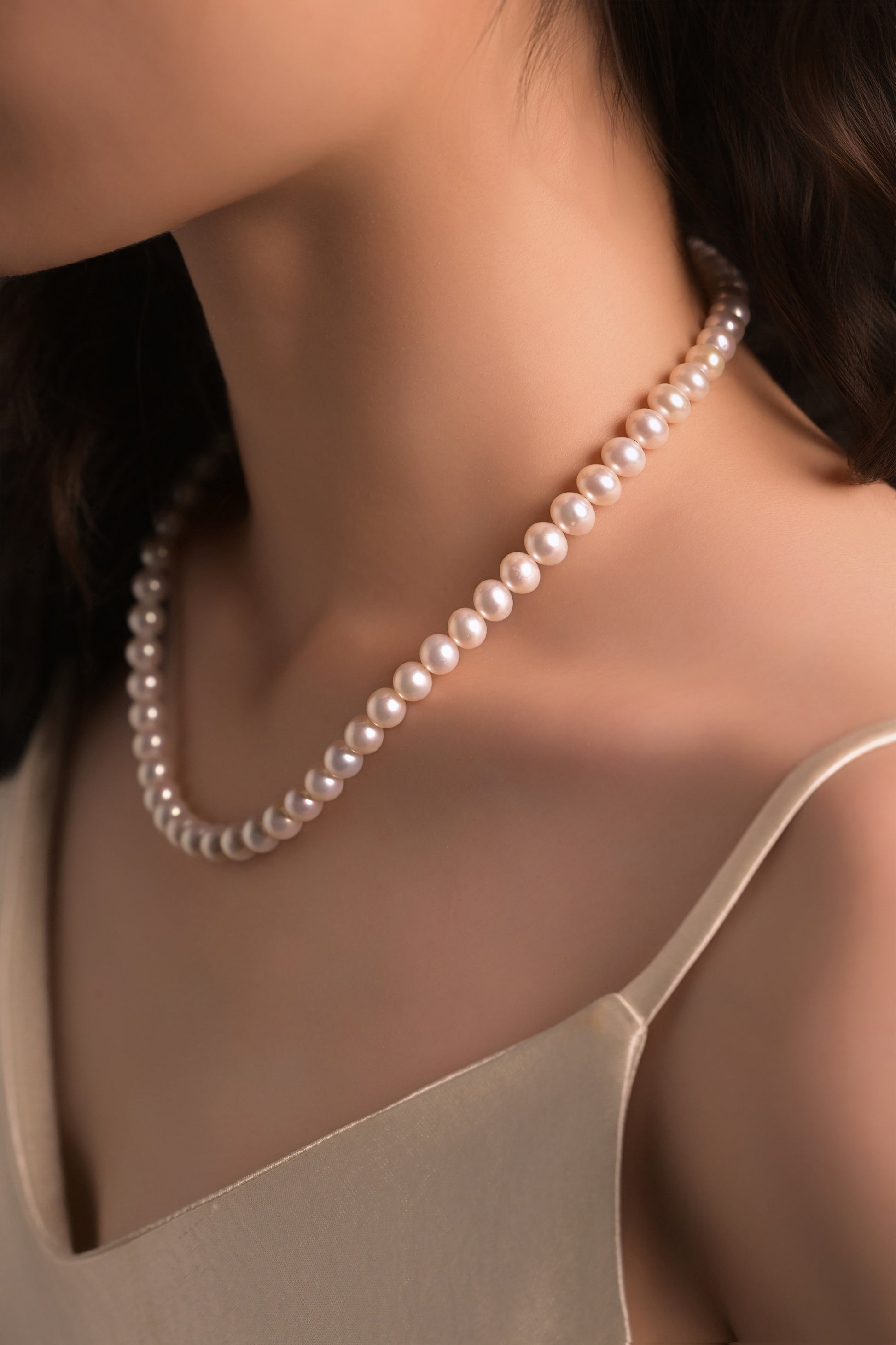 Minimalist Freshwater Pearl Bead Necklace