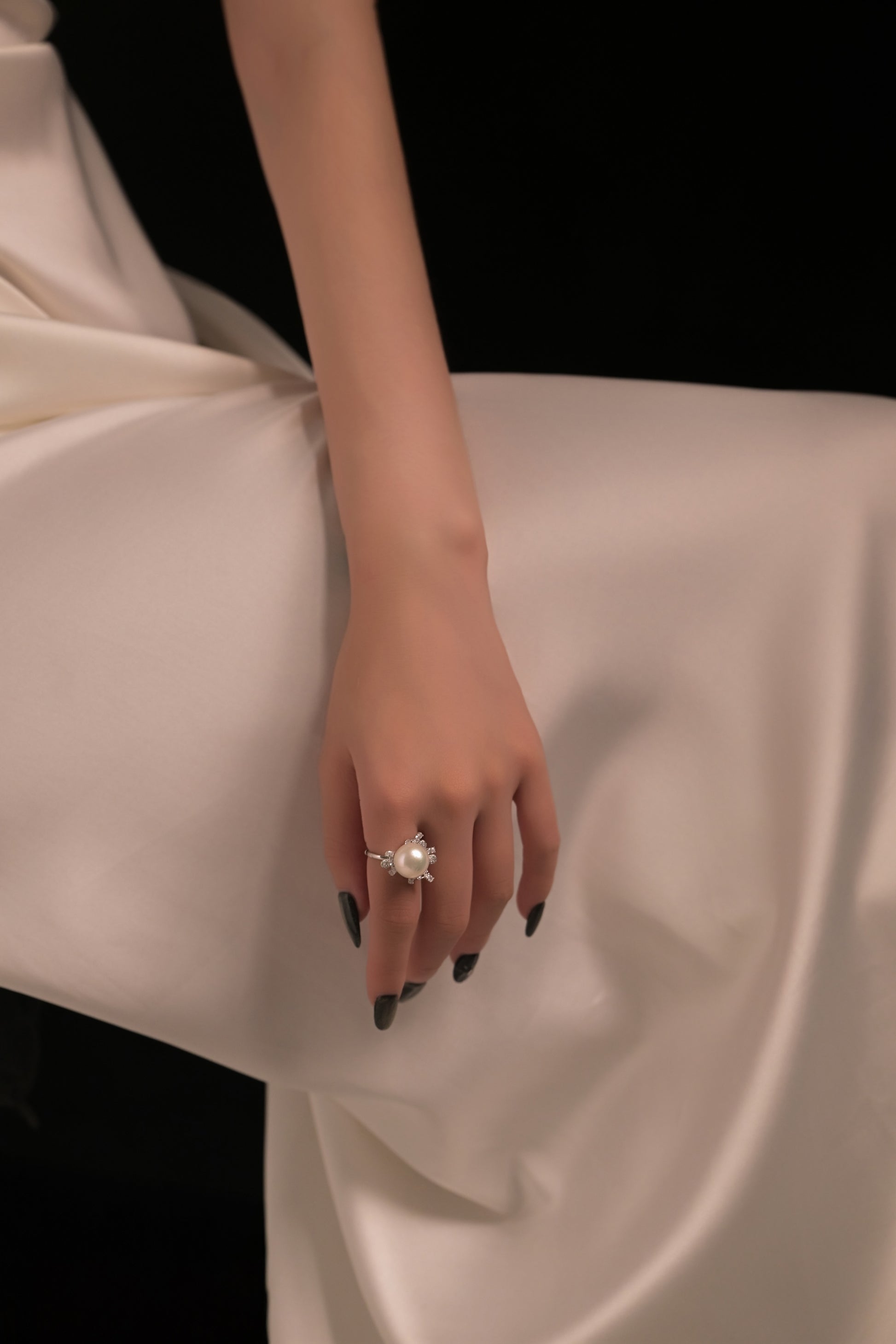 "Fireworks" Crystal Freshwater Pearl Ring