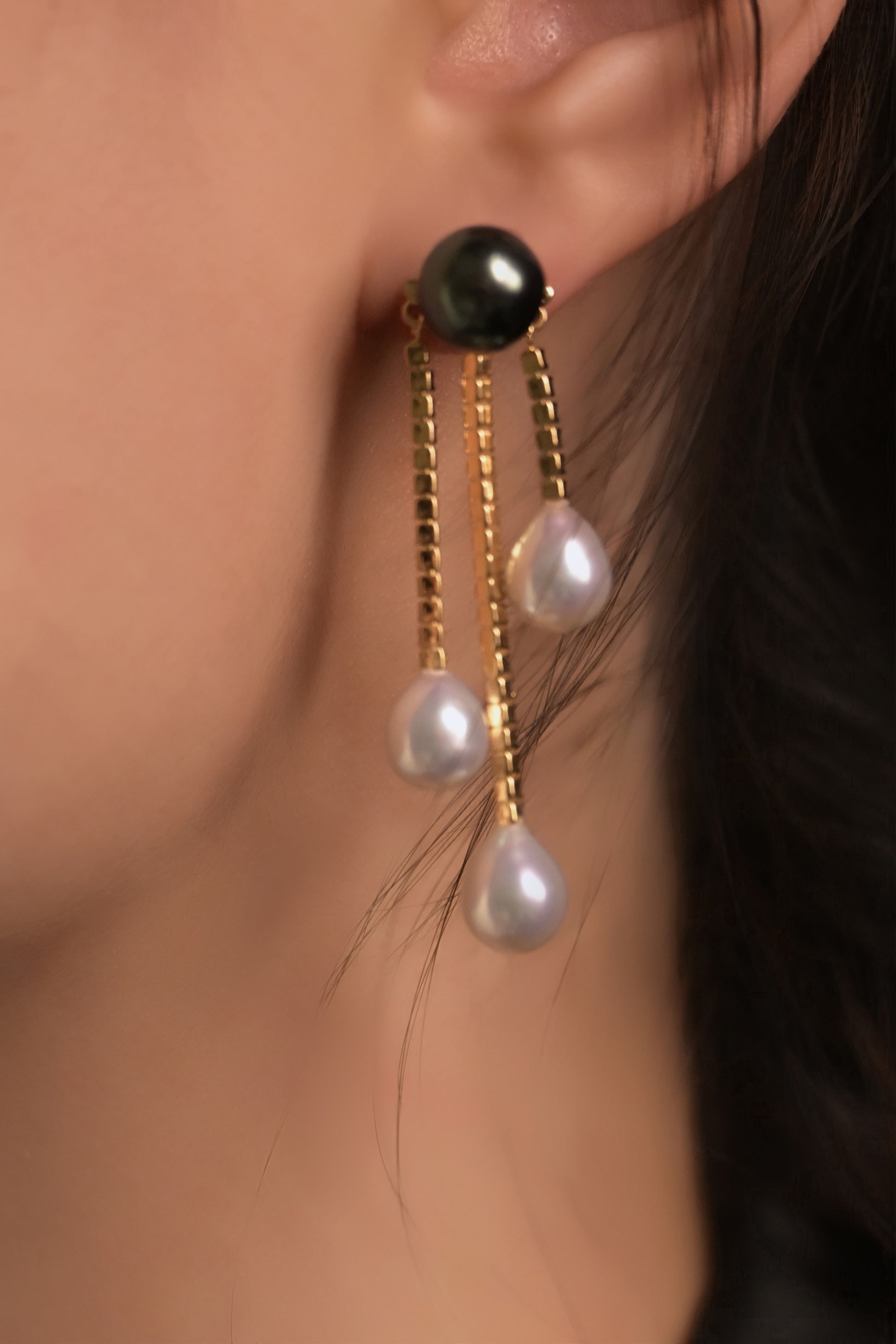 "Tears of an Angel" Tahitian & Teardrop Pearl Earrings