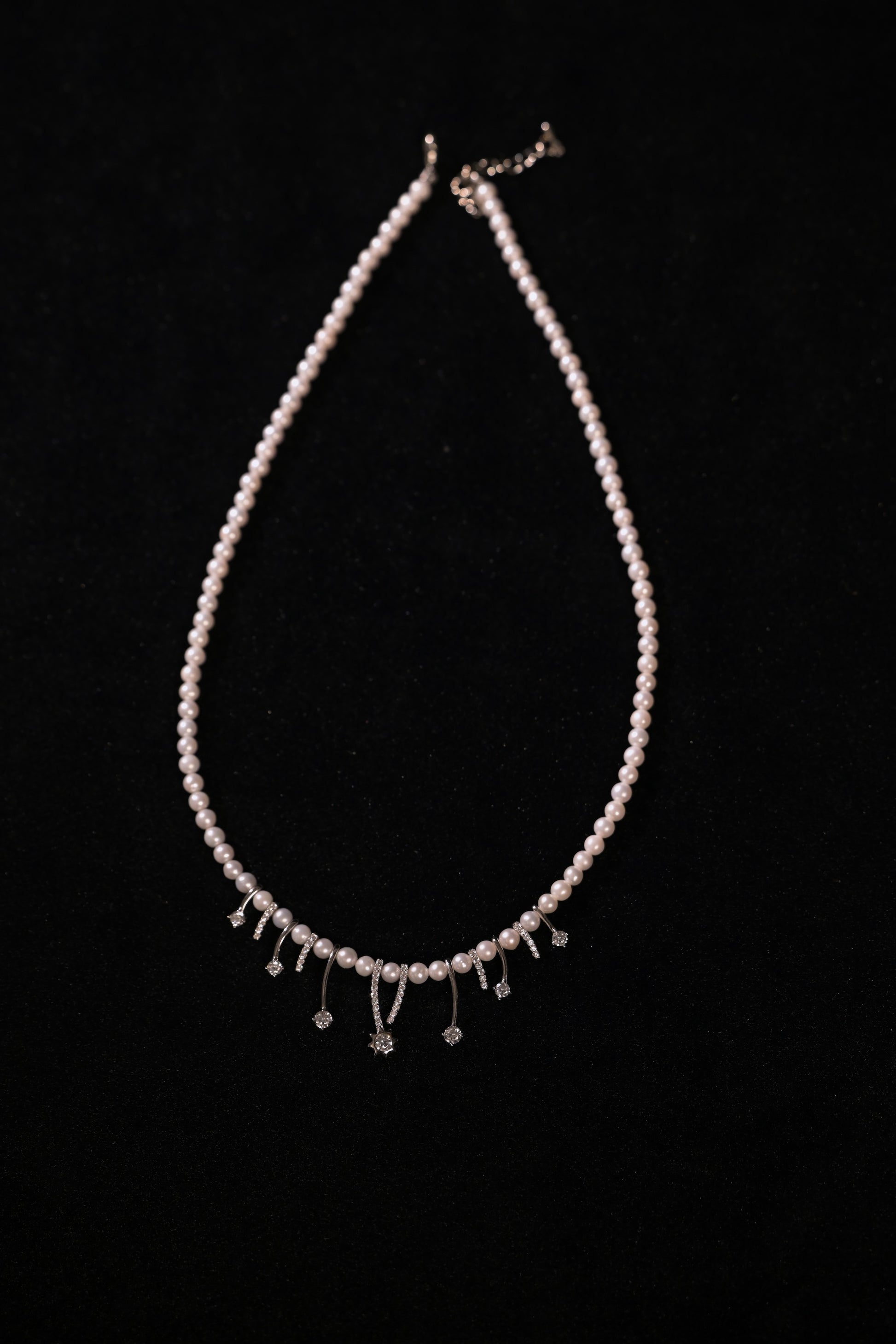 "Starry Sky" Tiny Freshwater Pearl Necklace