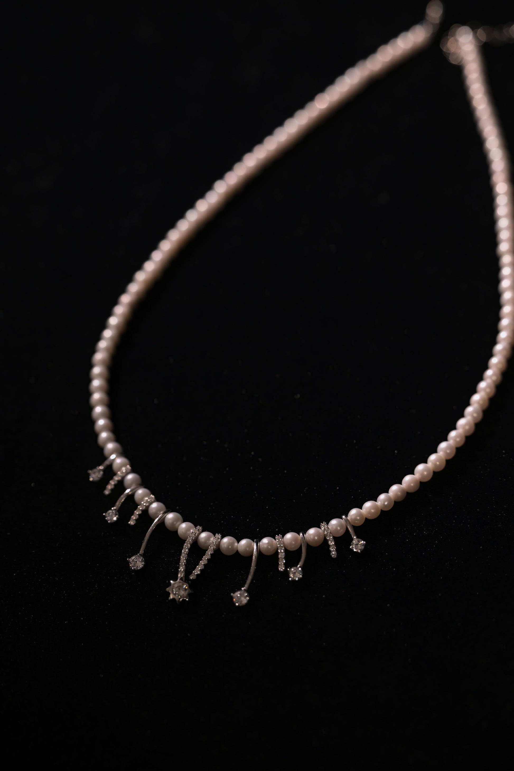 "Starry Sky" Tiny Freshwater Pearl Necklace