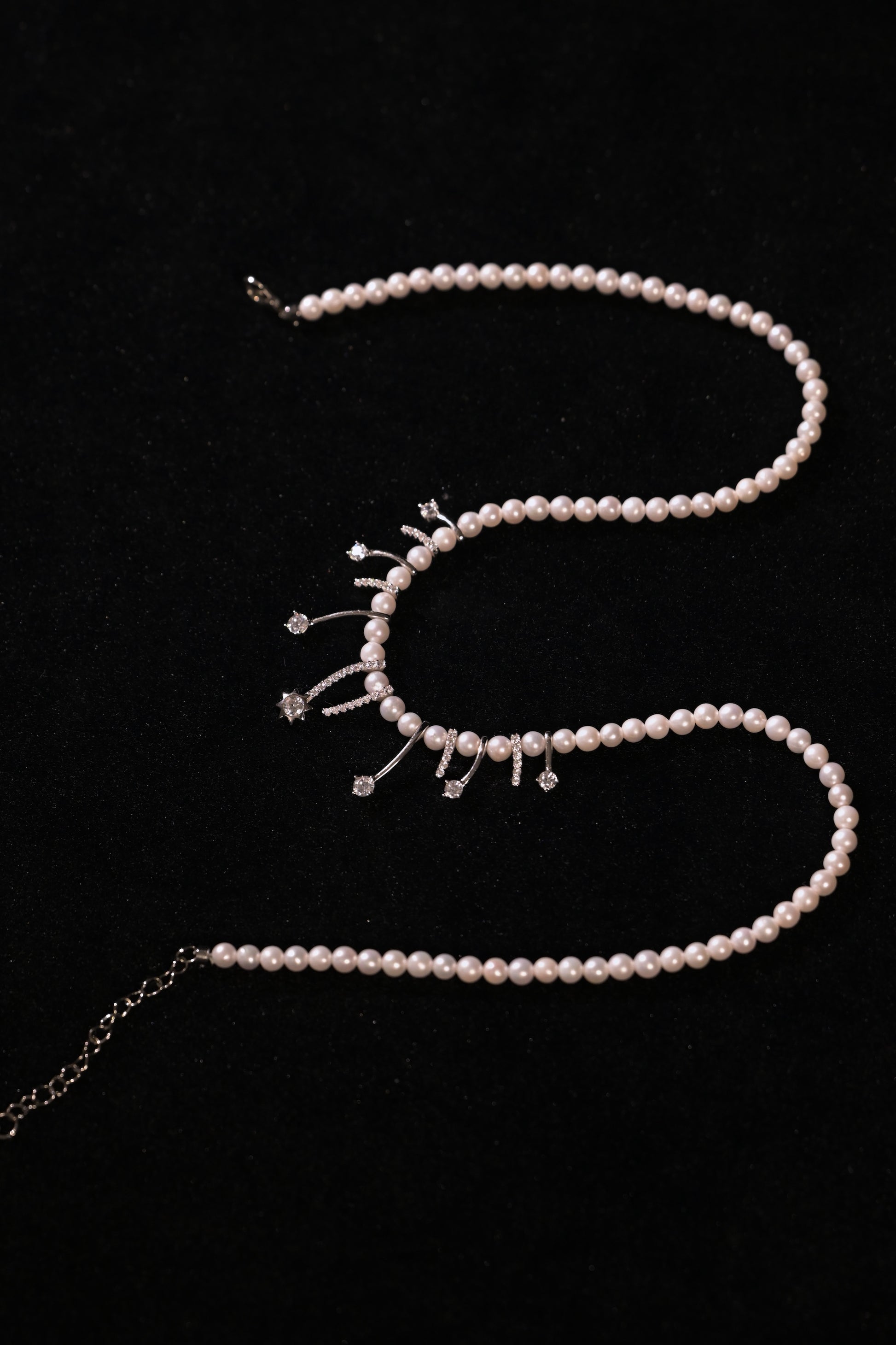 "Starry Sky" Tiny Freshwater Pearl Necklace