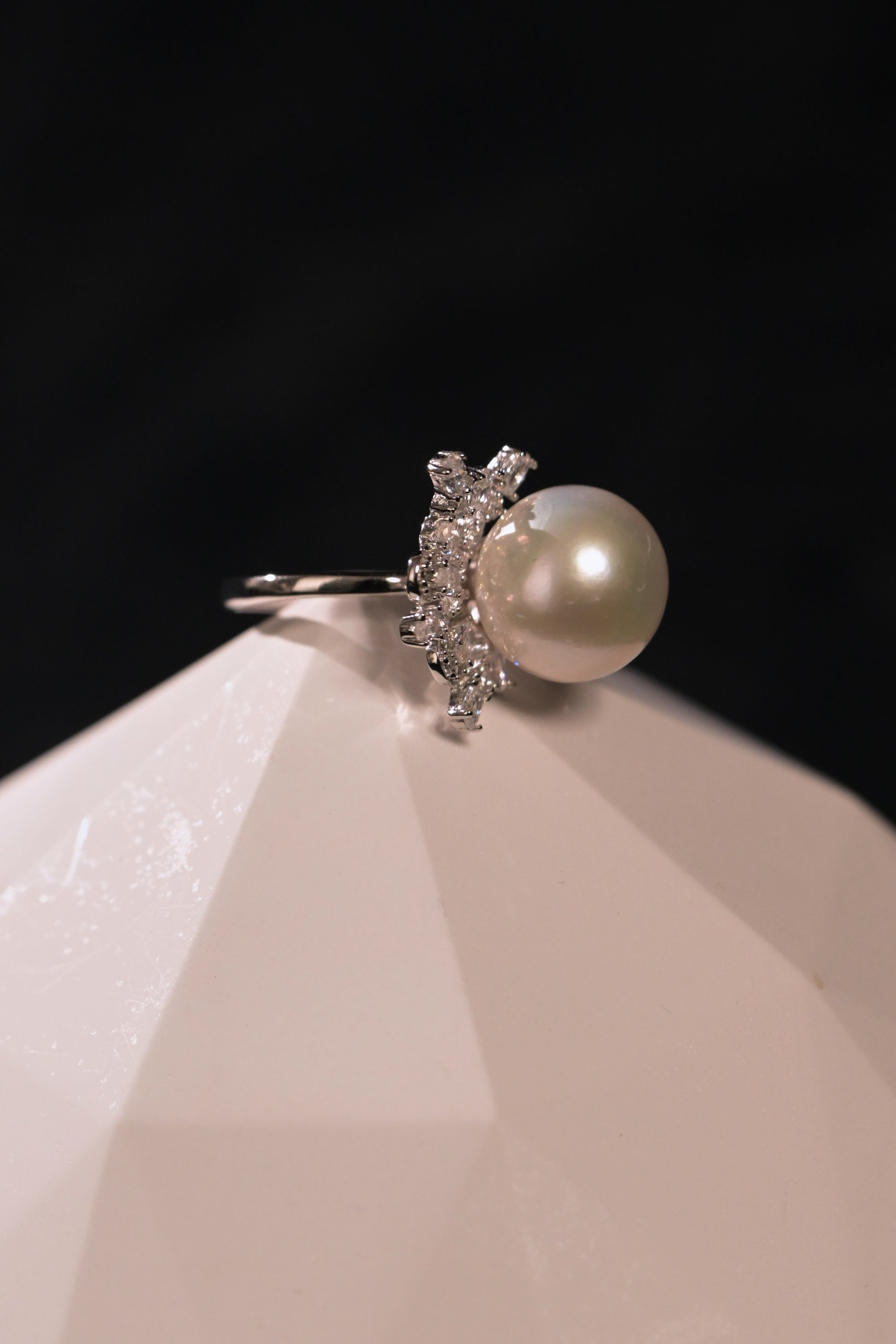 "Fireworks" Crystal Freshwater Pearl Ring