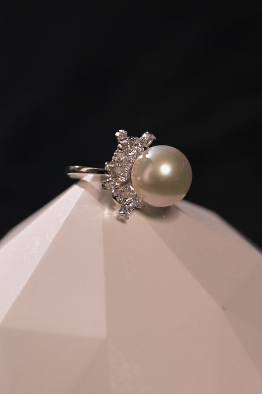 "Fireworks" Crystal Freshwater Pearl Ring