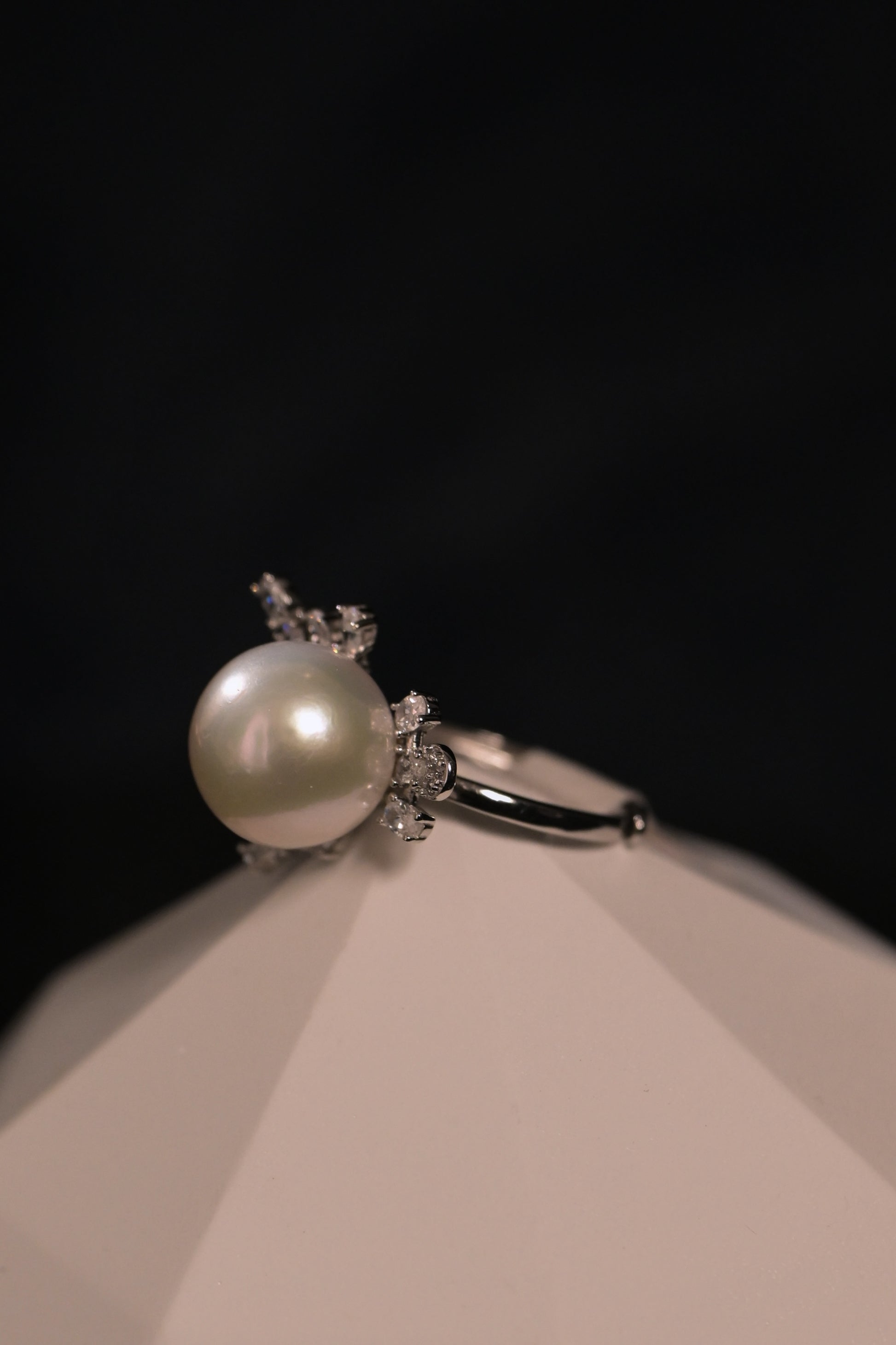 "Fireworks" Crystal Freshwater Pearl Ring