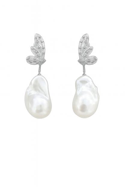 Butterfly Glitter Baroque Earrings