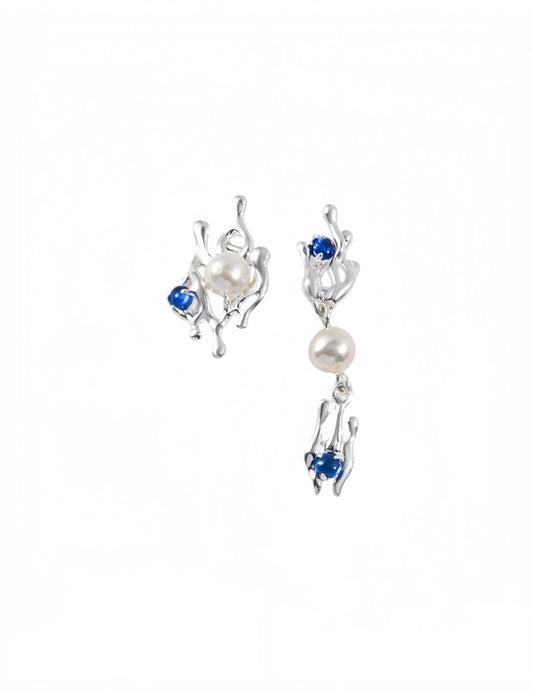 Sapphire Flower Spike Earring My Store