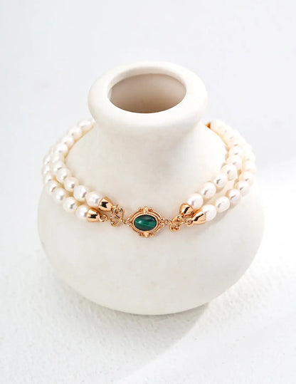 Palace Malachite Pearl Bracelet My Store