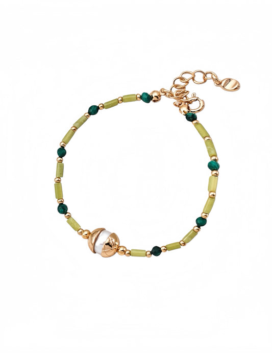 Bamboo Pearl Roller Ball Bracelet