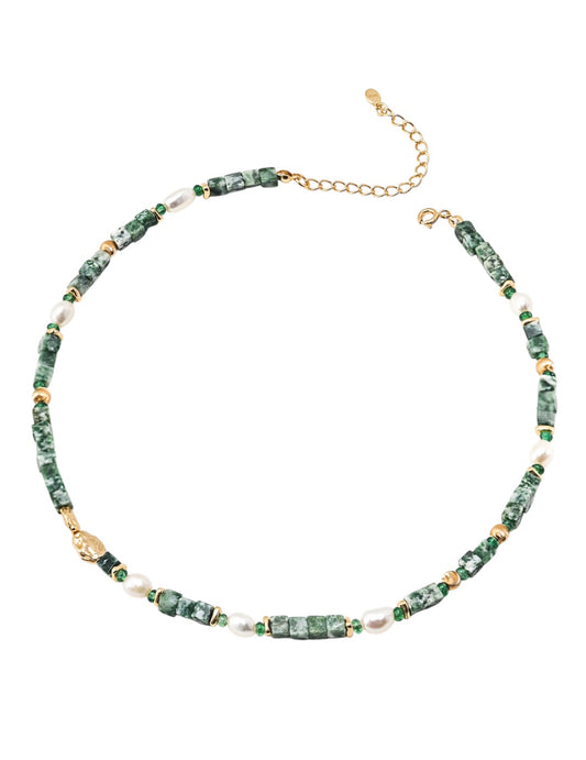 Green jade necklace