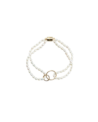 Double-layered Slim Pearl Bracelet