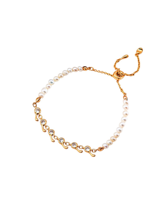 Mimosa Diamond Pearl Bracelet
