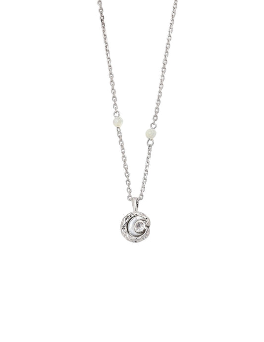 Silver Halo Mother-of-Pearl Necklace