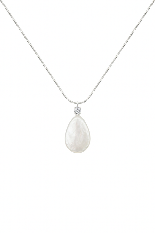 ‘Streams and Oceans’ Water Drop Flat Baroque Series Set (Earrings, Necklace, Bracelet)