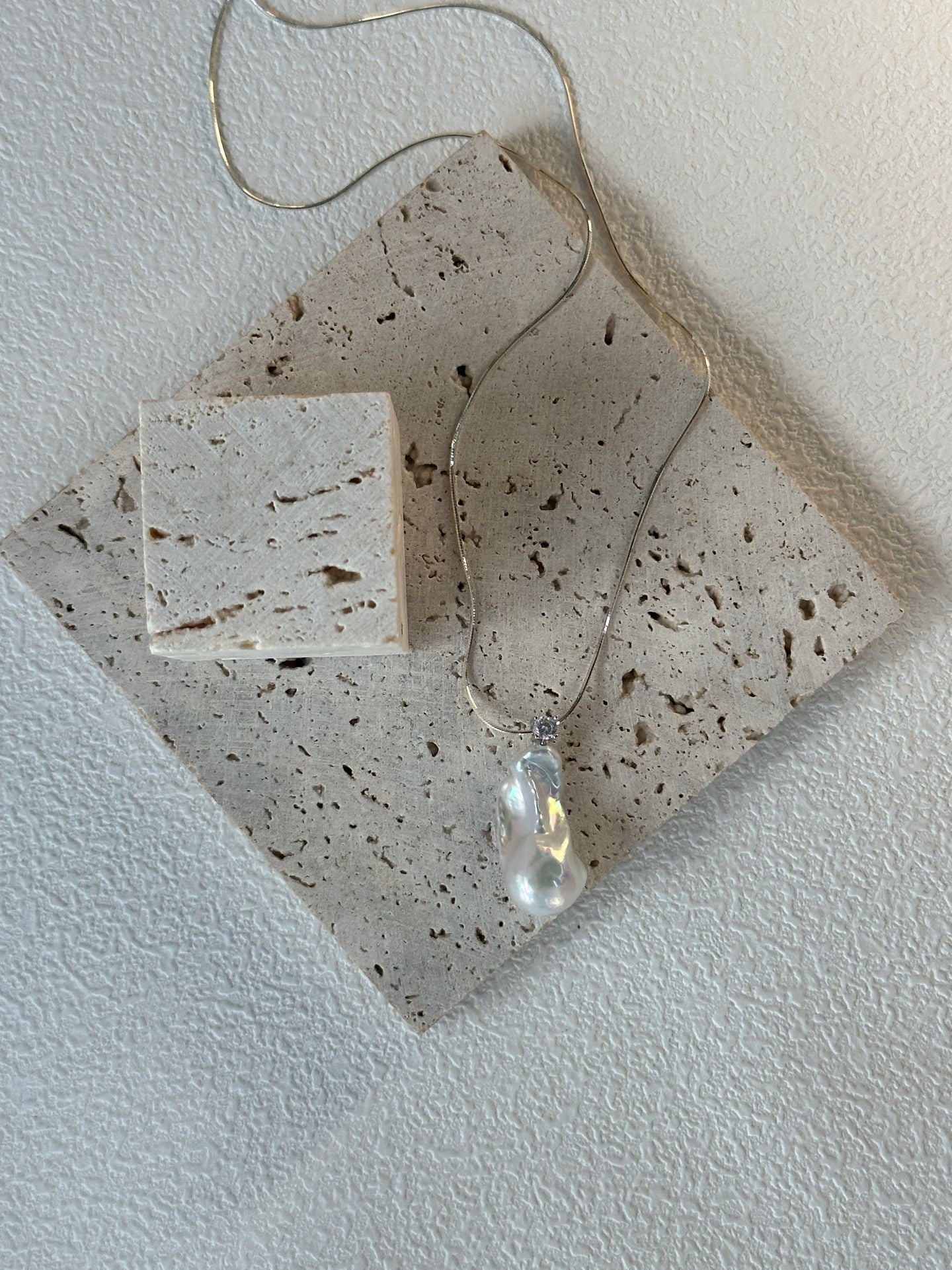 Princess Diana Silver Baroque Pendant