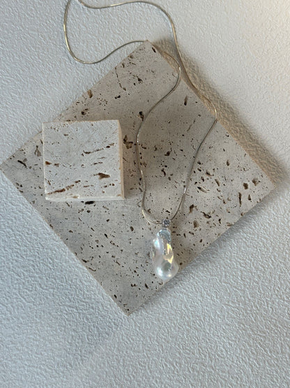 Princess Diana Silver Baroque Pendant