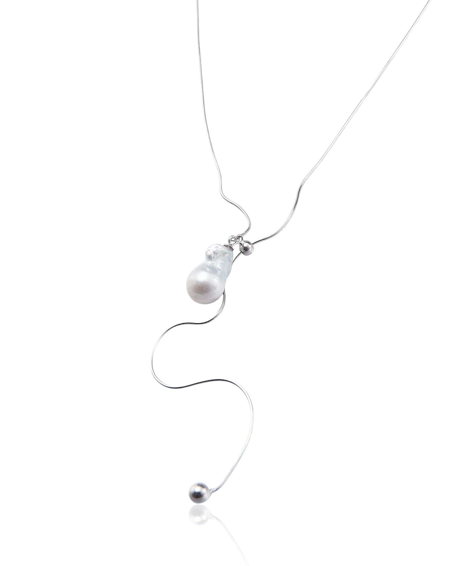 Baroque Silver Wire Pendant