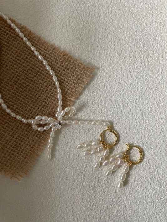 Tassel pearl earrings