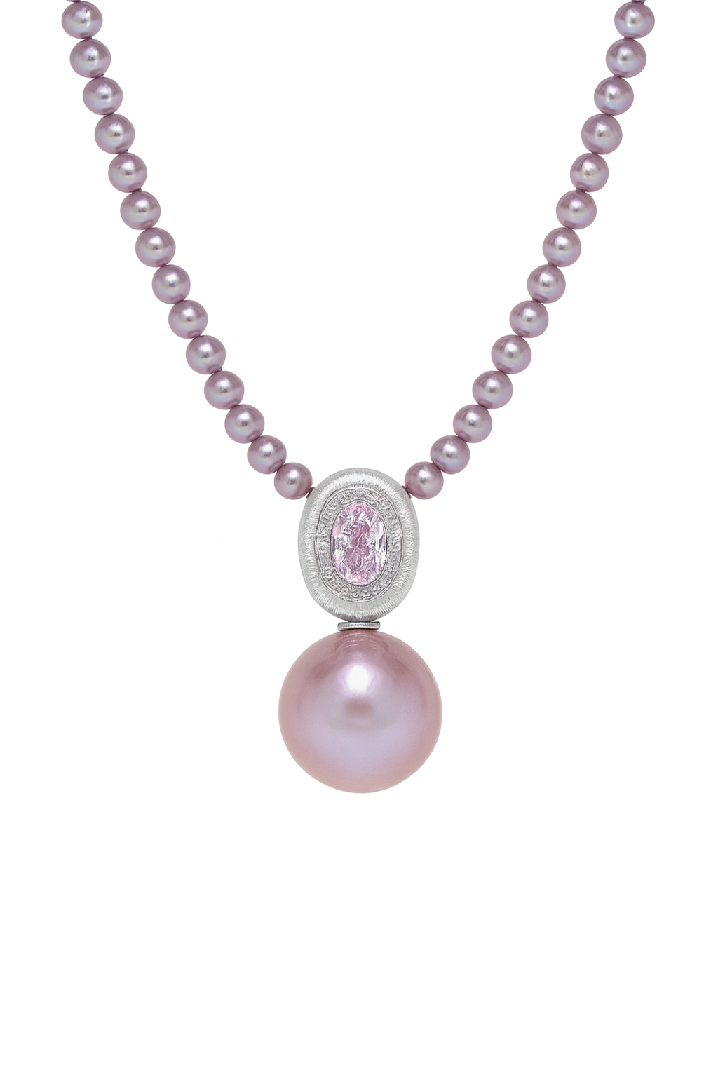 ‘Song of the Sirens’ pink freshwater pearl necklace set