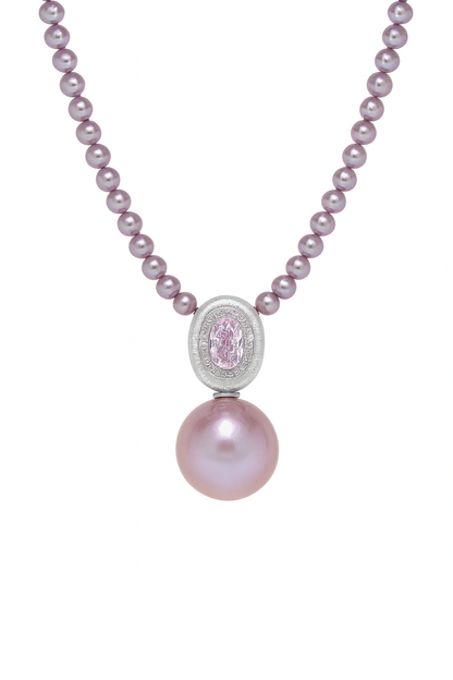‘Song of the Sirens’ pink freshwater pearl necklace set