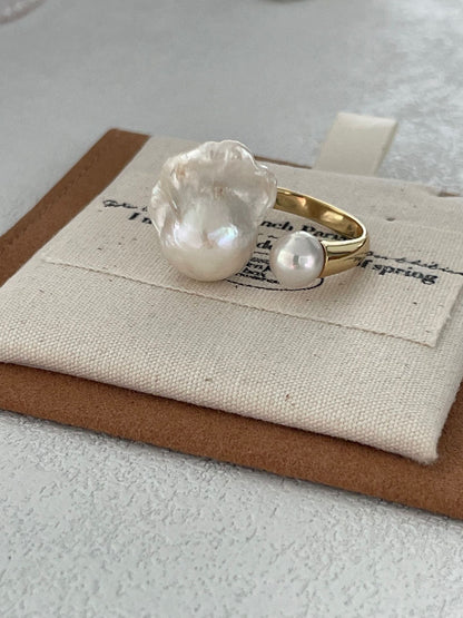 Dumpling Baroque Pearl Ring